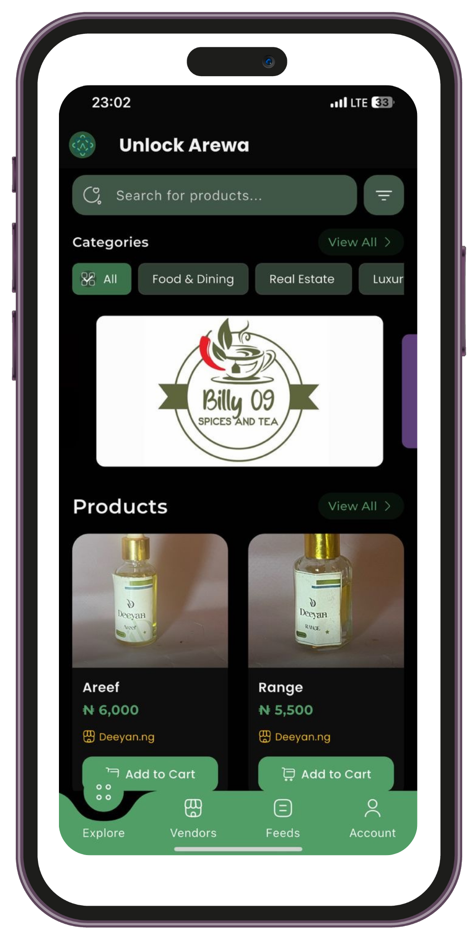Smartphone displaying the Unlock Mart app on a screen
